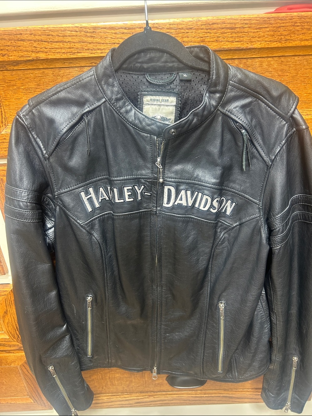 Harley-Davidson Black Leather Logo Motorcycle Jacket